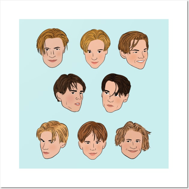 90's Heartthrobs Wall Art by Megan Roy